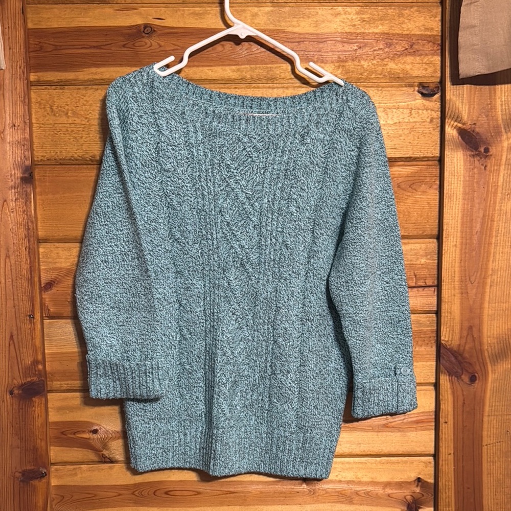 Rebecca Malone Aqua Textured Sweater